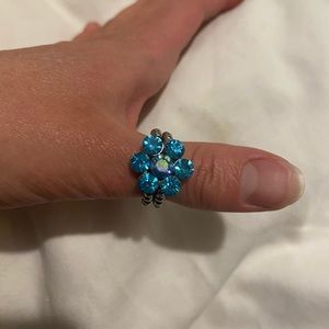 Bedazzled Flower Ring